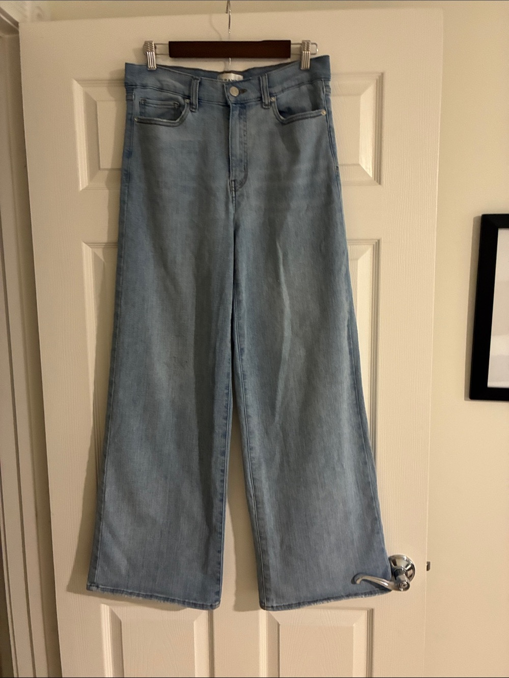 Frame Denim Light Blue Wide Leg Jeans